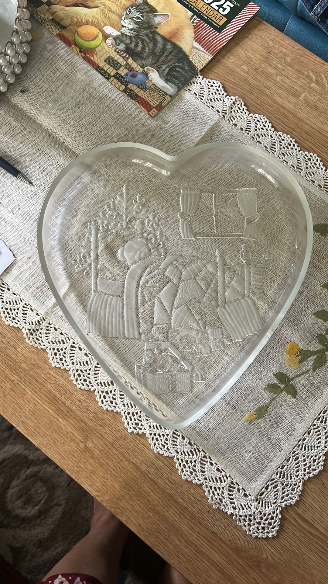 Heart Shape Glass Plate 12”x 12”