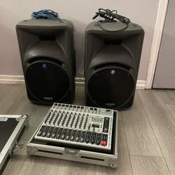 MACKIE SRM-450 SPEAKERS AND DSP ECHO PROFESSIONAL MIXER