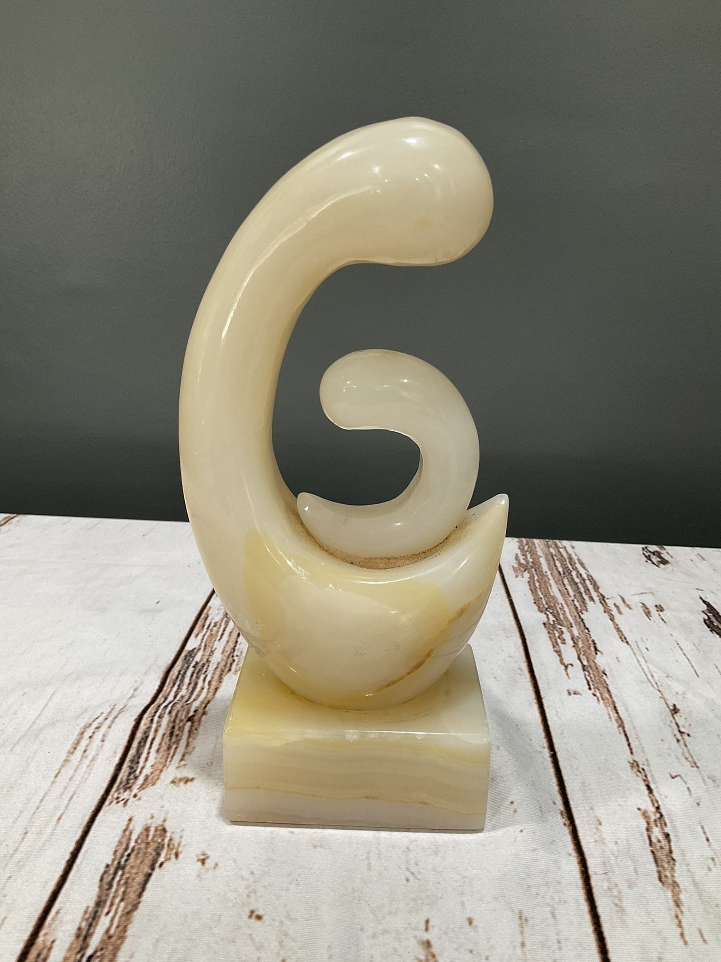 POLISHED MARBLE MIDCENTURY MODERN DESIGN MOTHER AND CHILD