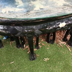 Hand Painted Table With 4 Small Low Chairs