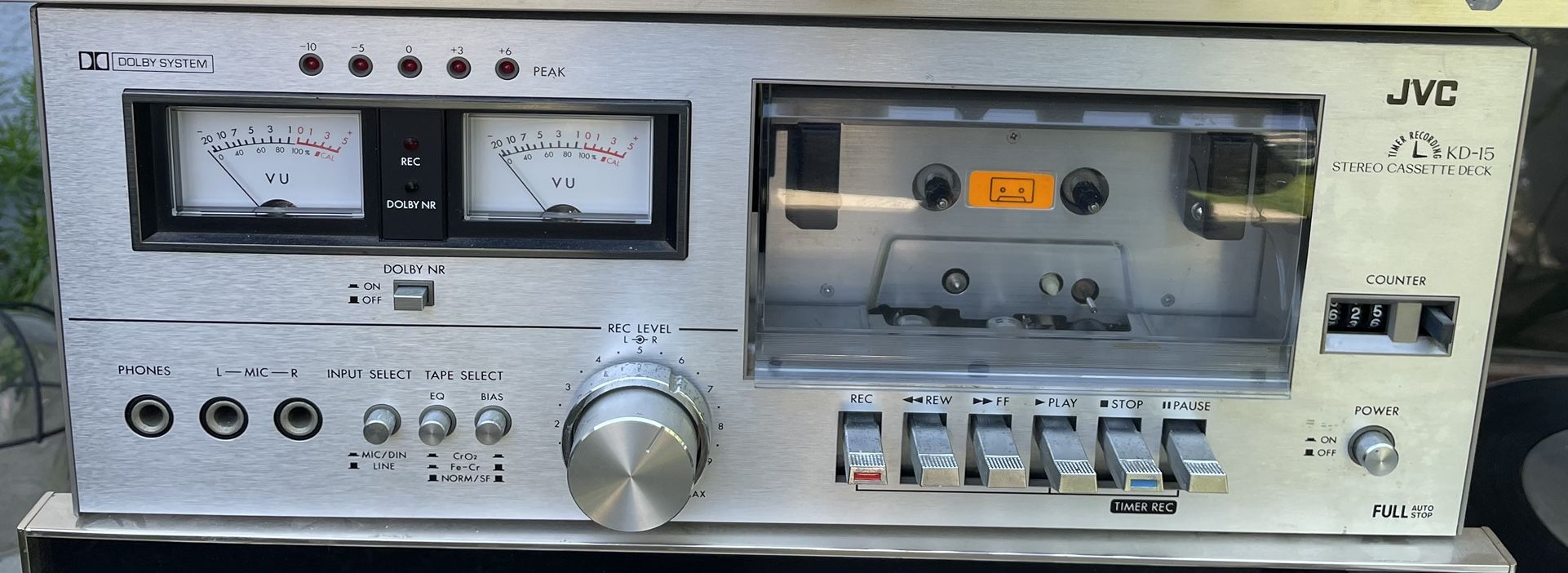 JVC KD-15 Cassette Deck Tape Player