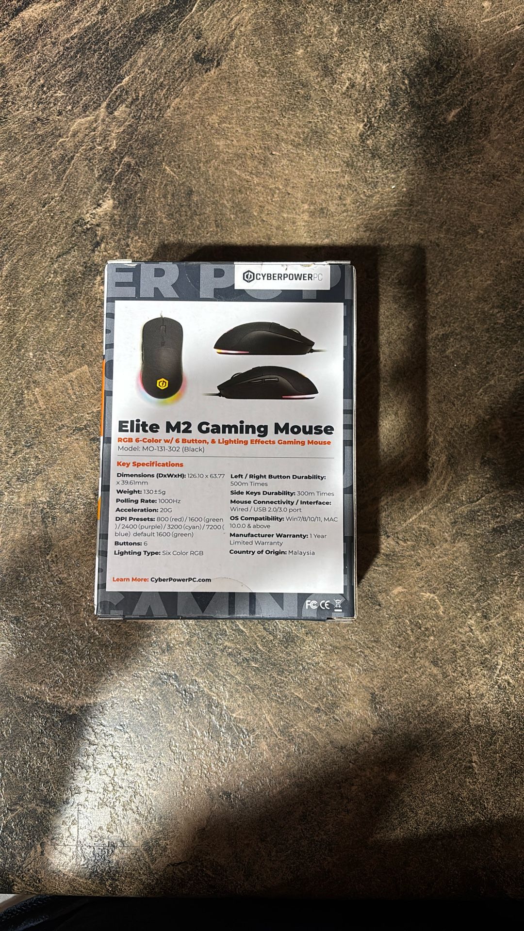 Cyberpower Pc Elite M2 Gaming Mouse