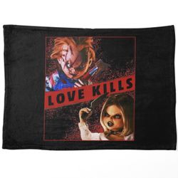 Child's Play Chucky And Tiffany Love Kills Tapestry 