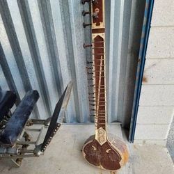 Handmade Sitar from India with Decorative Inlay for SALE!