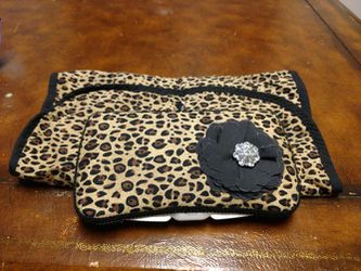 Leopard diaper wipe case and changing pad Snuggle bug baby and me