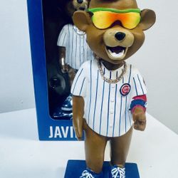 2019 CHICAGO CUBS MASCOT CLARK "JAVI BEAR" SGA *KIDS ONLY* BOBBLEHEAD ~ NIB - MLB