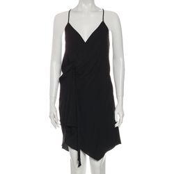 Michelle Mason V-neck Knee-length Slip Dress
