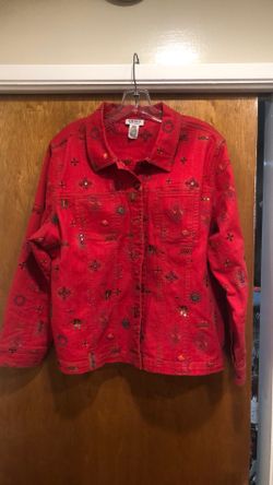 Women’s Red Designed Jacket