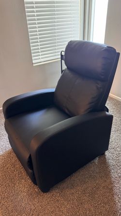 Black Leather Recliner Chair