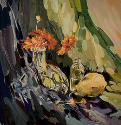 still life art painting oil 20x20 inches
