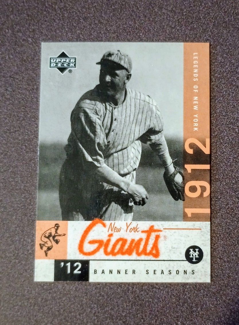 2001 Upper Deck Christy Mathewson Legends Of New York Giants #54  Baseball Card Vintage Collectible MLB Sports