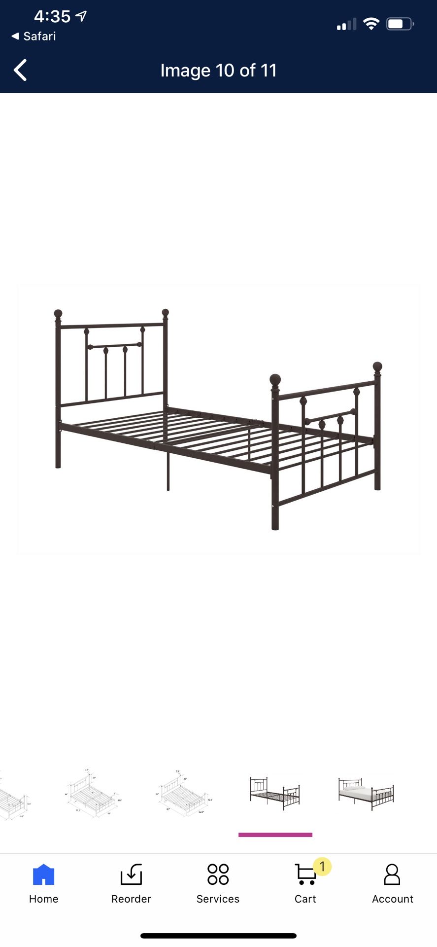 Queen bed frame new in box