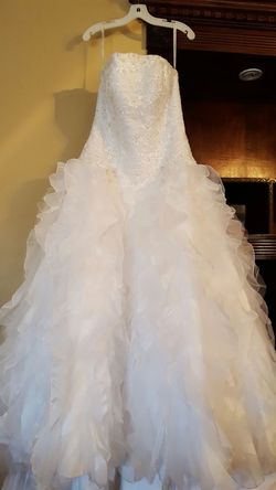 Wedding dress and veil