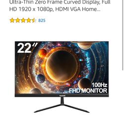 22” Curved Computer Monitors (2)