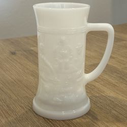 Vintage Federal Glass Milk Glass Beer Stein 