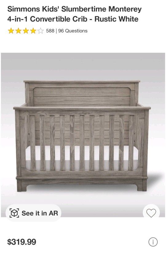 Simmons Kids' Slumbertime Monterey4 in Convertible Crib - Main Image