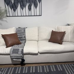 Cream Colored Sofa 