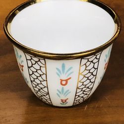Rare Vintage China Hand Painted Gold Cup 