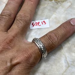 925 Sterling Silver Ring For Wedding Size 13