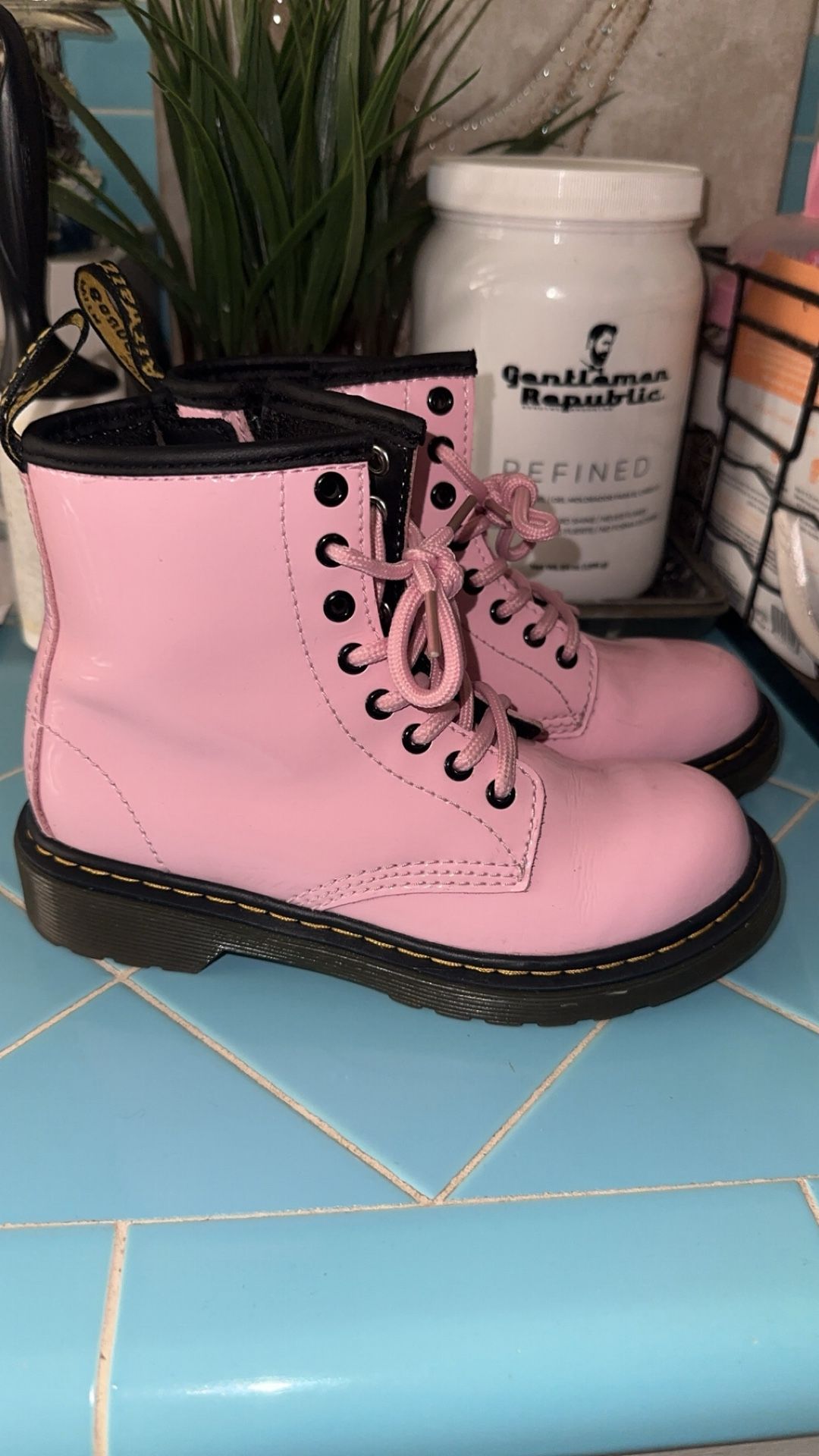 Pink Rain boots Dr Martens 1460