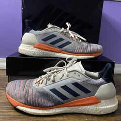 Adidas solar glide boost white legend ink/ orange D97080 size 13