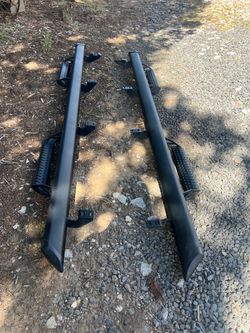 2019 Toyota tundra Black Steel Running Boards Side Steps Pair