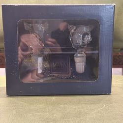 Mikasa Bull & Bear Crystal Wine Stopper Set