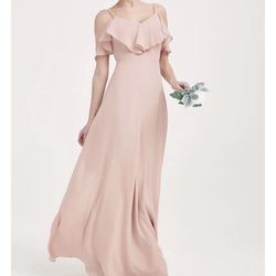 Levkoff Chiffon Dusty Pink Dress