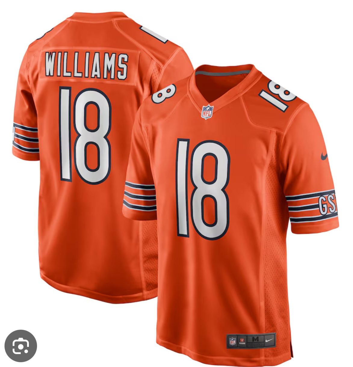 Caleb Williams Bears Orange Jersey Size XXL New