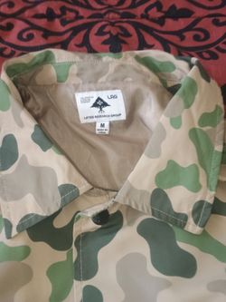 LRG Lifted Research Group Camo Shirt Size Large