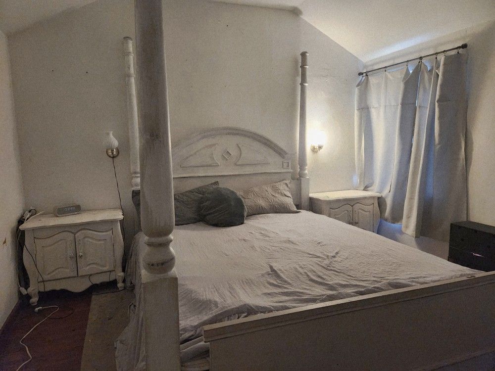 Bedside Tables And Cal King Frame French Country Farmhouse Cottage