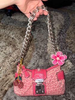 Vintage Guess Pink Monogram Mini Shoulder Bag