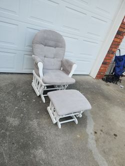 Glider Rocking Chair w/ Ottoman Holds 352 pounds