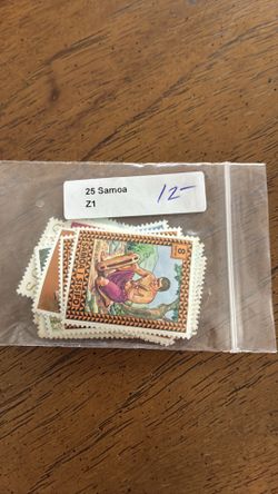 25 Samoa stamps