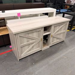 PAKASEPT TV Stand for TVs Up to 65", TV Console with Litter Box Enclosures for 2 Box, Litter Box Enclosures Furniture & Television Stands for Living R