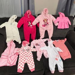 baby girl 0-3/3m lot