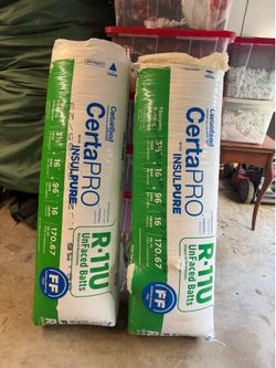 (2) Certapro insulpure r11u unfaced batts