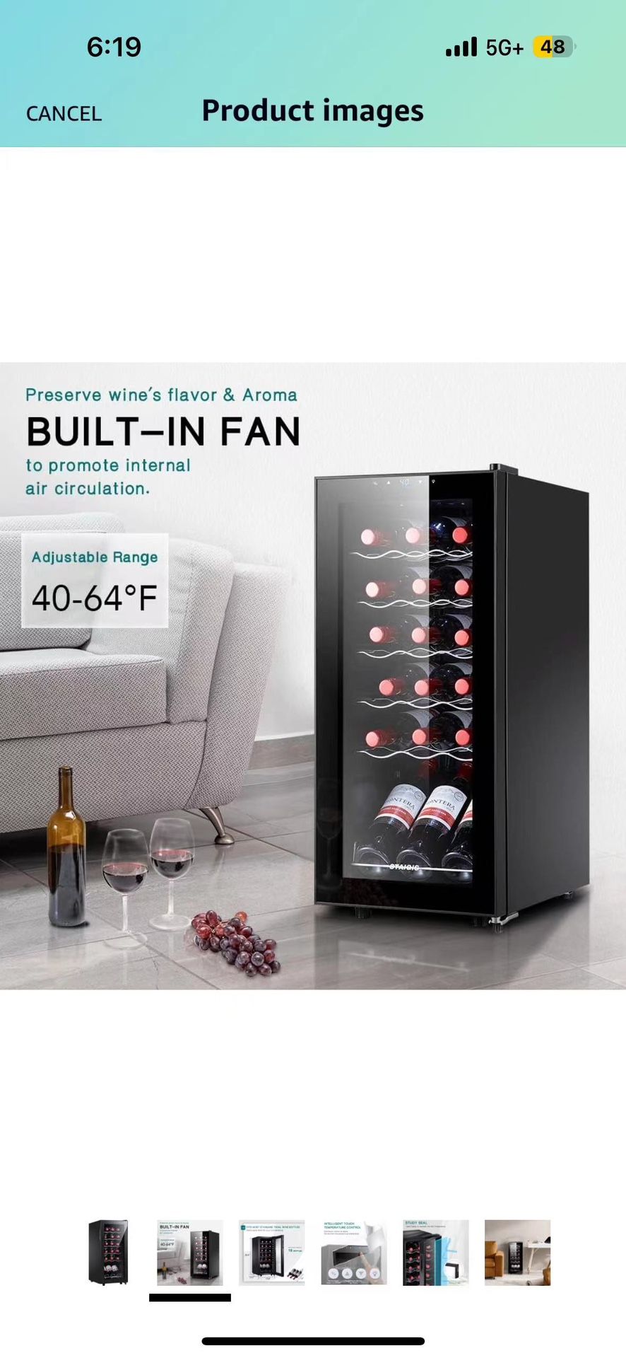 STAIGIS 18 Bottle Compressor Wine Cooler Refrigerator, Small Freestanding Wine Fridge for Red, White and Champagne, Mini Fridge with 40-66F Digital Te
