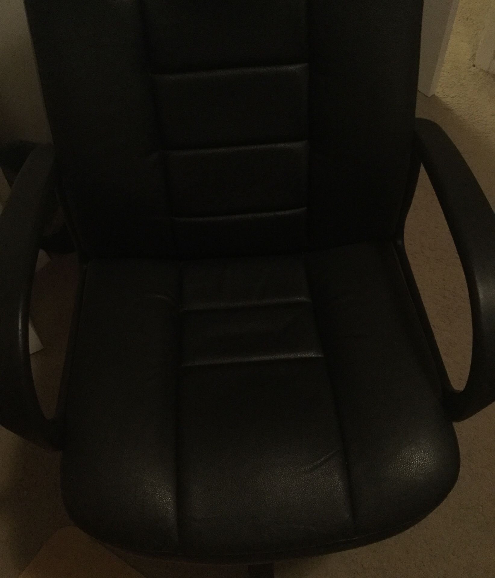 Leather rolling office chair or desk chair