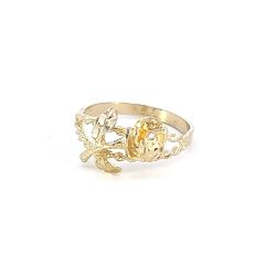   14kt Yellow Gold Rose Ring Size 5