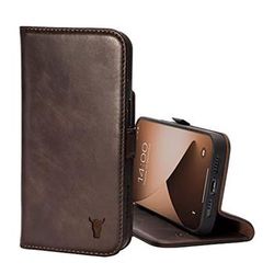 TORRO Case Compatible with iPhone 13 Mini – Premium Leather Wallet Case with Kickstand and Card Slots (Dark Brown) *New*