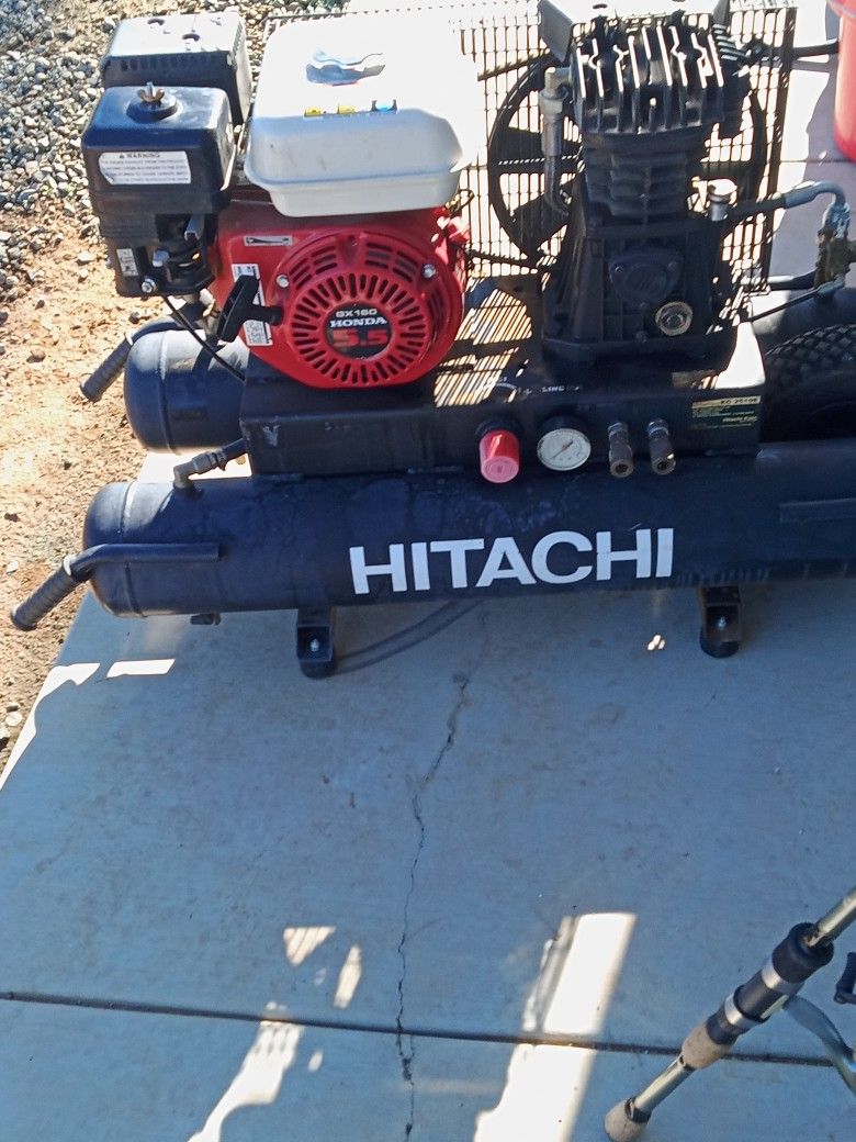 Hitachi EC2510E 5.5 HP Gas 8 Gallon Wheelbarrow Air Compressor. 