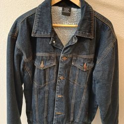 Vintage Men's Thicken Warm Sherpa Lined Denim Jacket 