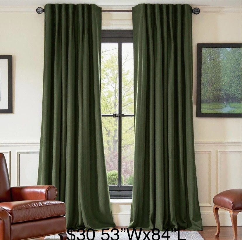 New Velvet Green Curtains 