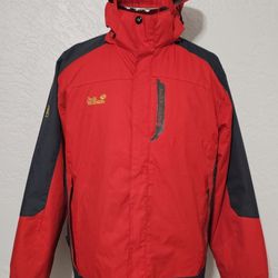 Goretex Goose Down Puffer Coat 2 In 1 Tech Jacket Jack Wolfskin Mens  XL Hiking