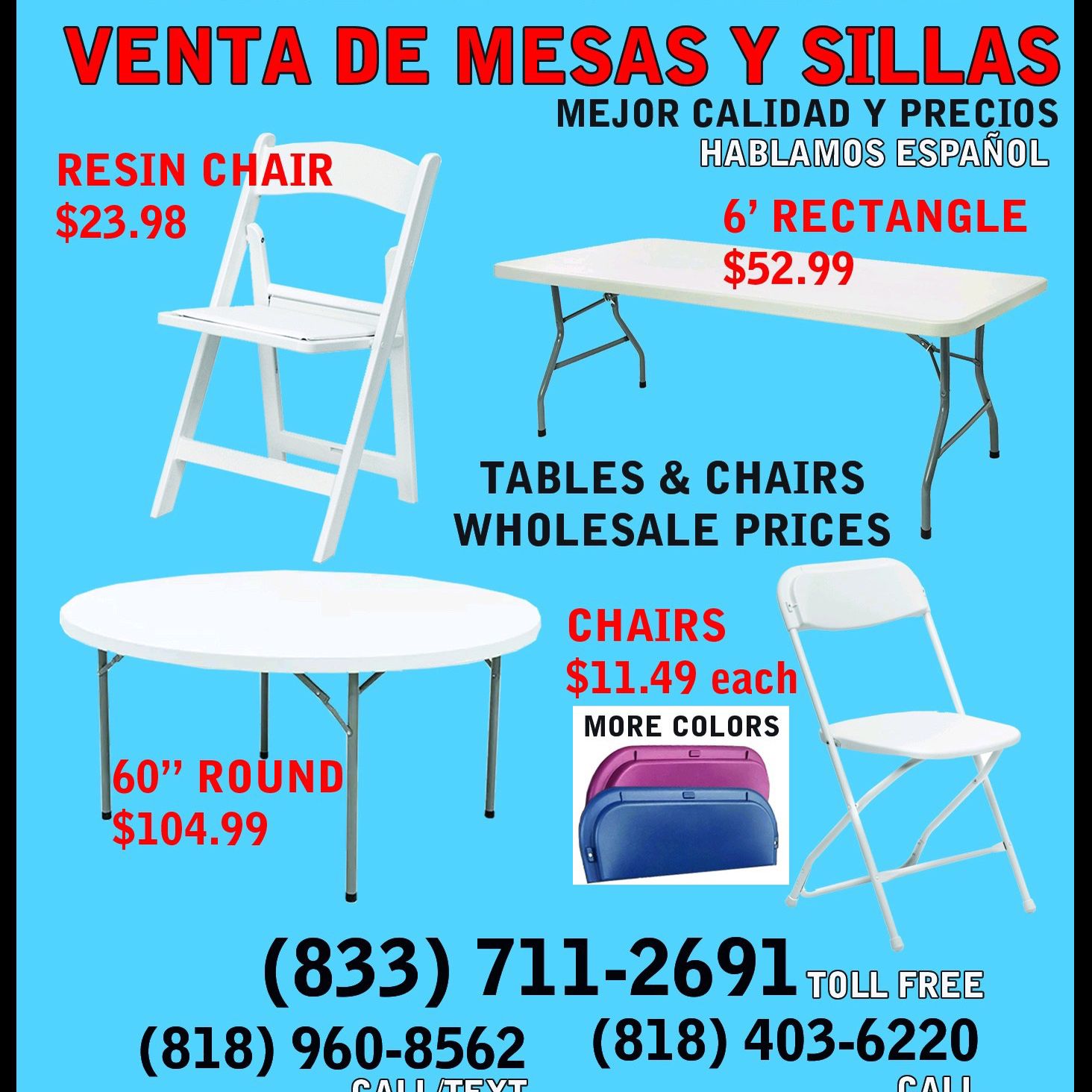 Folding Tables And Chairs 