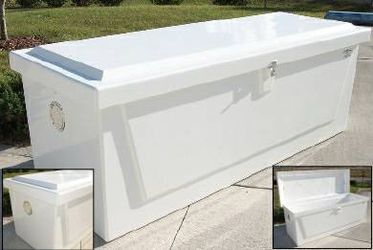 Brand New 85" Fiberglass Dock Box Now In Stock. Only $929.95