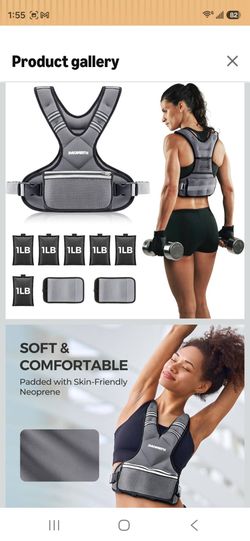 Adjustable Weight Vest 4-10lbs X-Shape Weighted Vest for Women and Men, Home Workout Iron