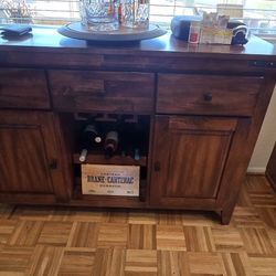 WOOD BUFFET/WINE RACK