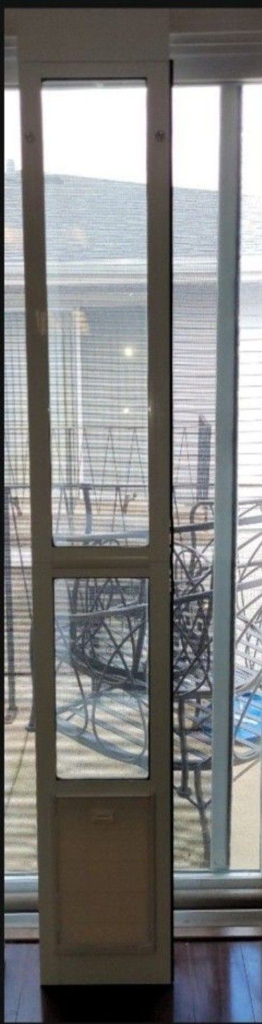 Ideal Pet Products Aluminum Modular Patio Pet Door, White, Medium